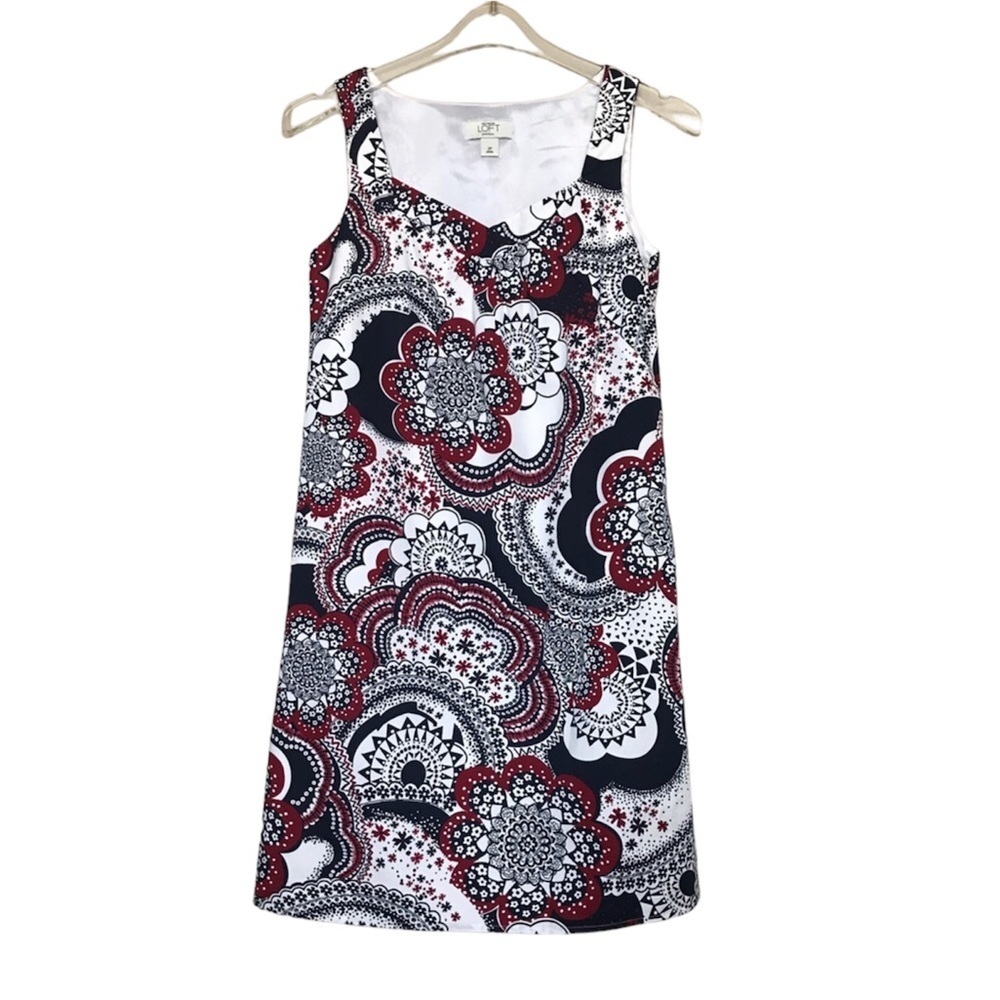 Ann Taylor Loft Sleeveless Dress Size 2P Office Party Cruise Career Cotton